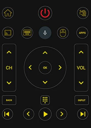 Press any button the remote app to access the Luxor TV