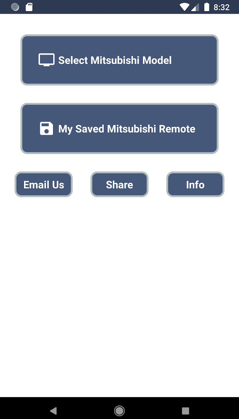 Tap on the Select Mitsubishi Remote option