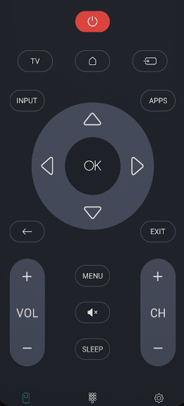 Press the Power button on the remote app