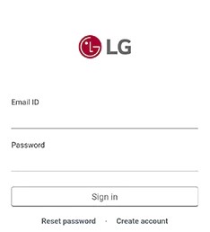 Sign in with Email ID and password