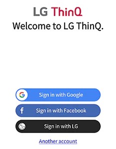 Click Sign in with LG