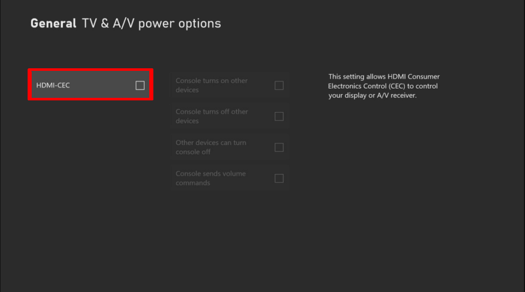 Turn on HDMI-CEC and Console turn on other devices