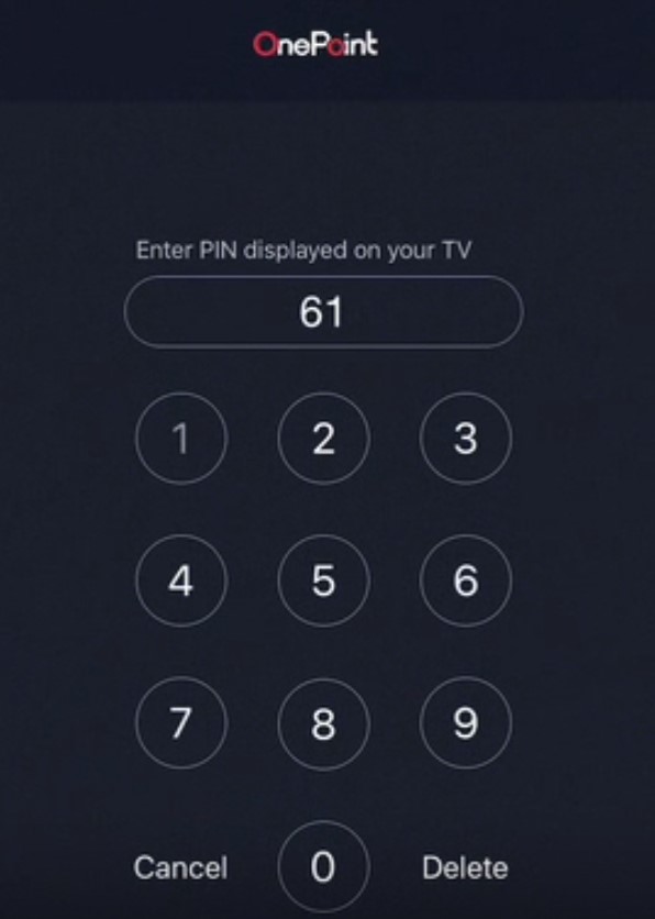 Enter the PIN displayed on your TV