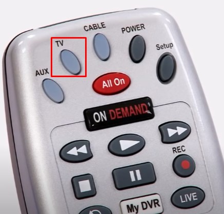 Press the TV key on the Suddenlink Remote