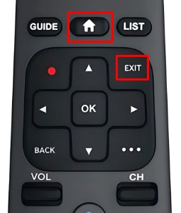 Press Home and Exit buttons