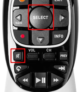 Press Mute and Select buttons
