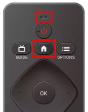 hold the Home button on the Philips Google TV remote.