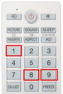 Press 9-8-1 in the Toshiba Android TV remote